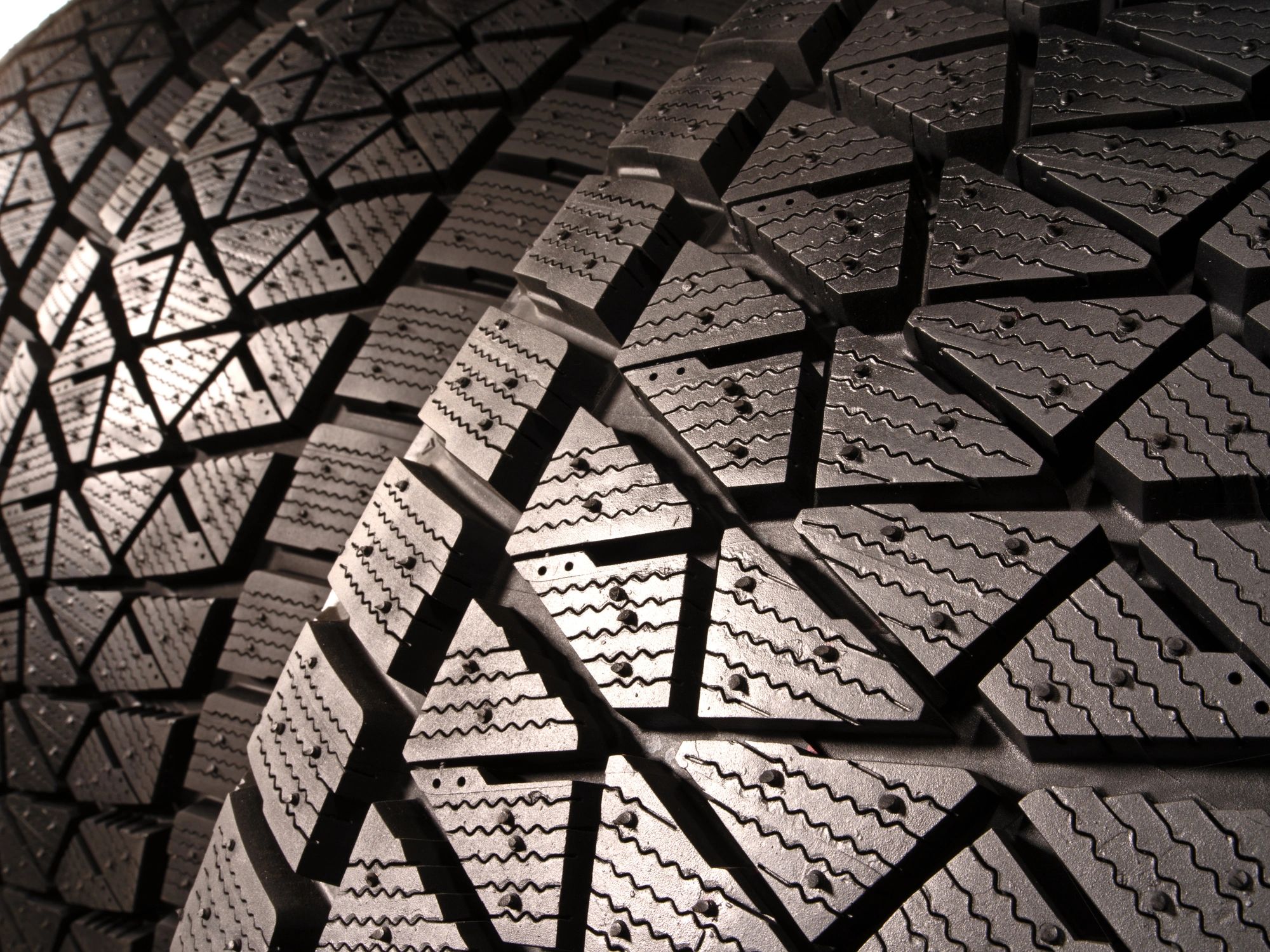 Close-up of a tire during vehicle service