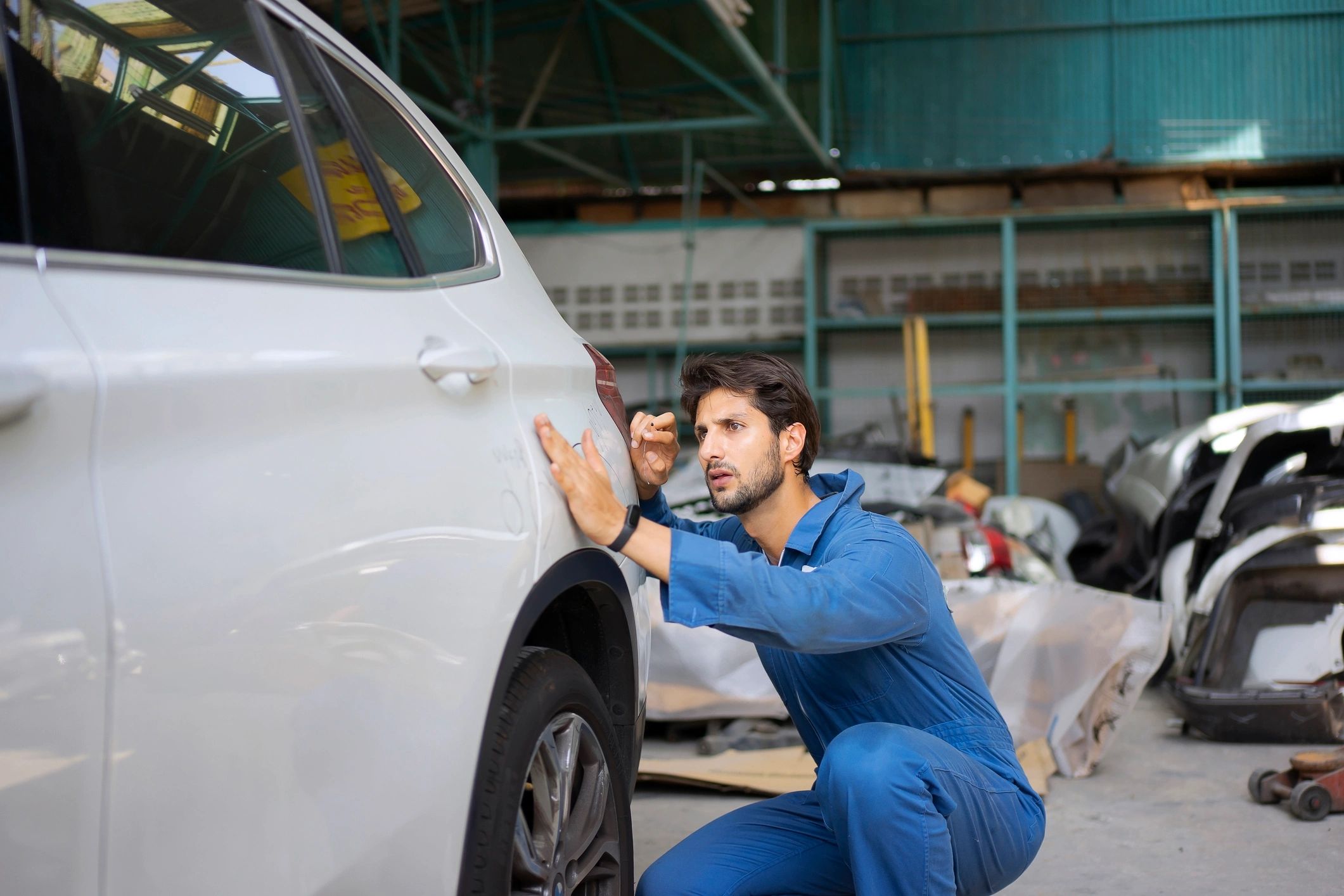 Auto service professional in a garage