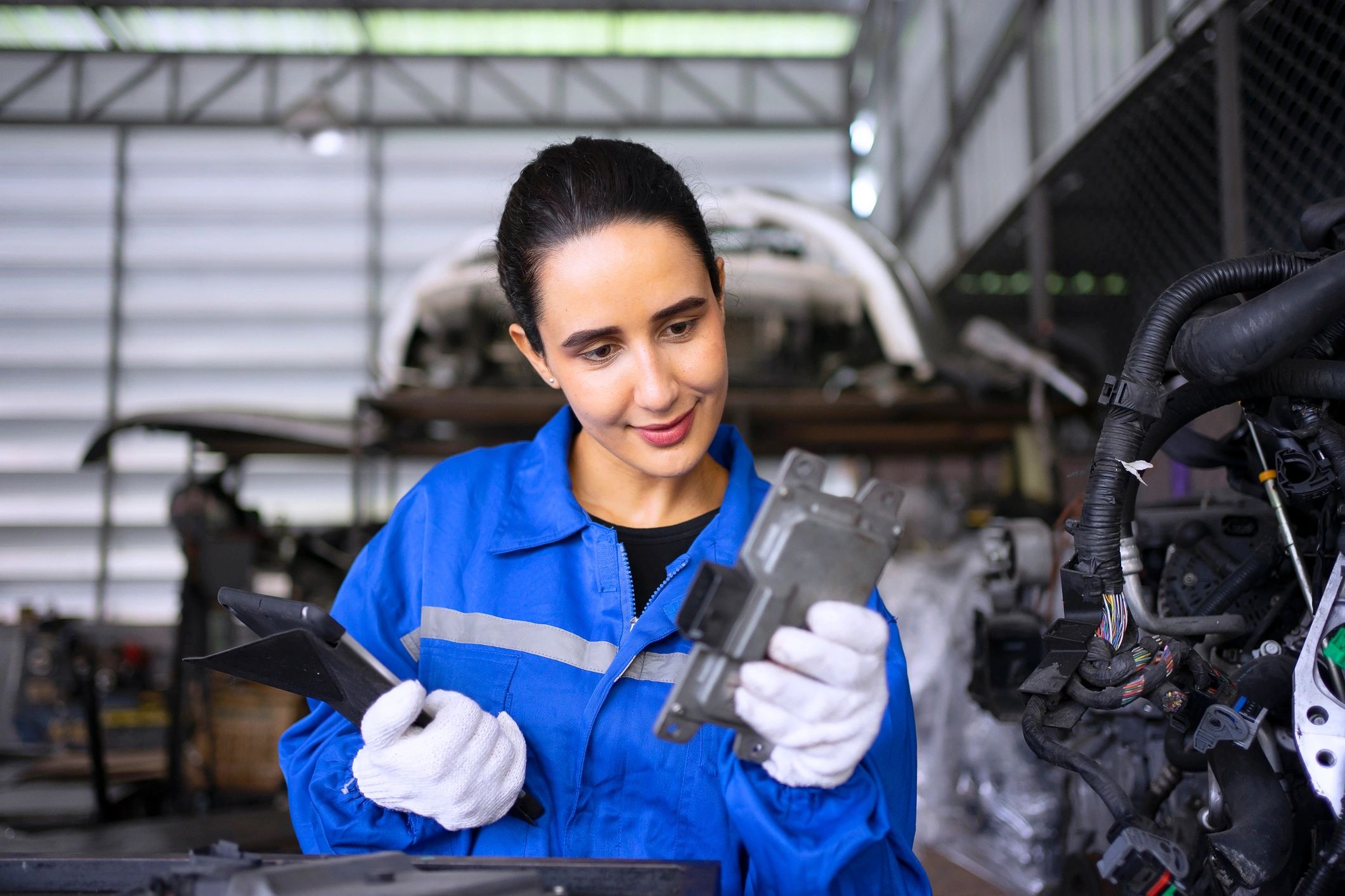Mechanic working in an auto repair shop